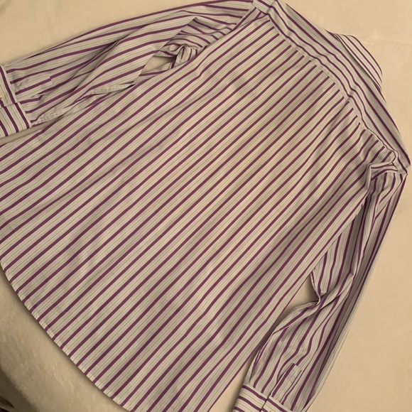 Hugo Boss purple pin striped collared shirt - Picture 4 of 7